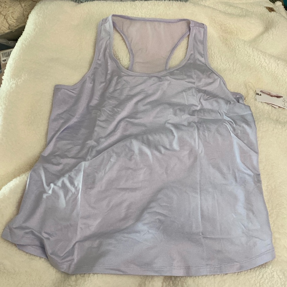 Jessica Simpson Lilac Workout Tank with Mesh Detail